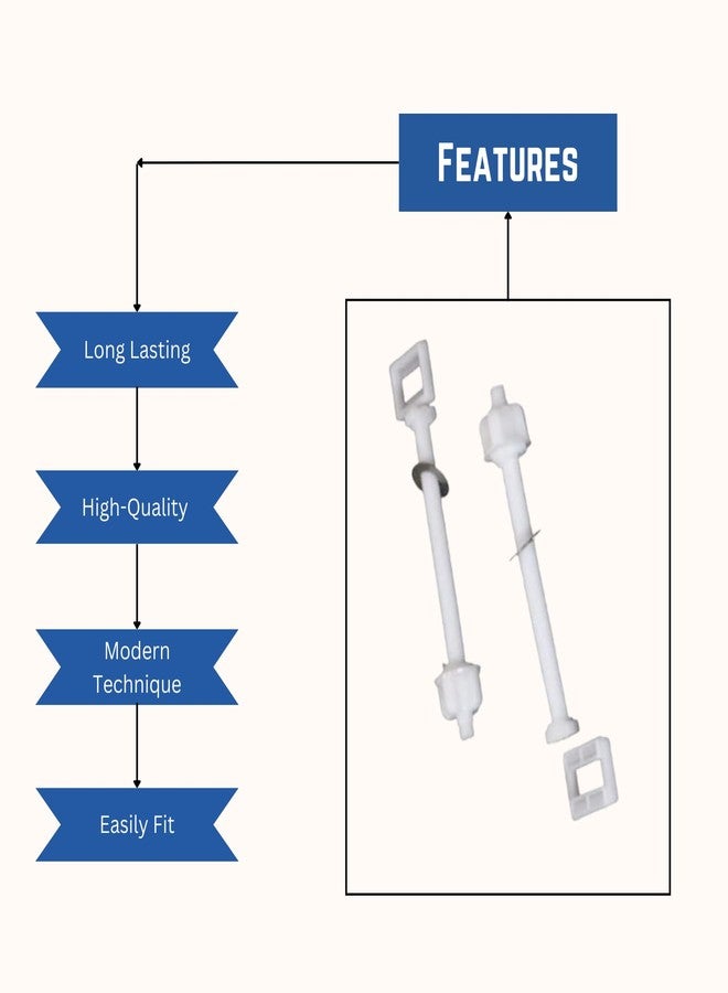 KINIK Soft Closing Long Hinges for Plastic Toilet Seat Cover | 45mm Durable Bathroom Fitting | Smooth & Quiet Close, Easy Installation - Image 5
